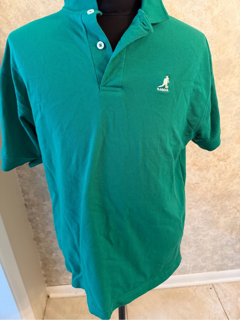 Kangol Men's Green Polo Shirt